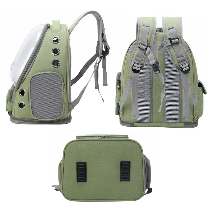 Mochila transparente para transportar gatos