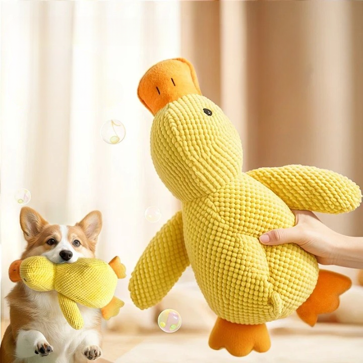 Juguete de peluche para perro con forma de pato durmiendo