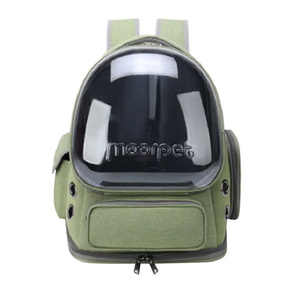 Mochila transparente para transportar gatos
